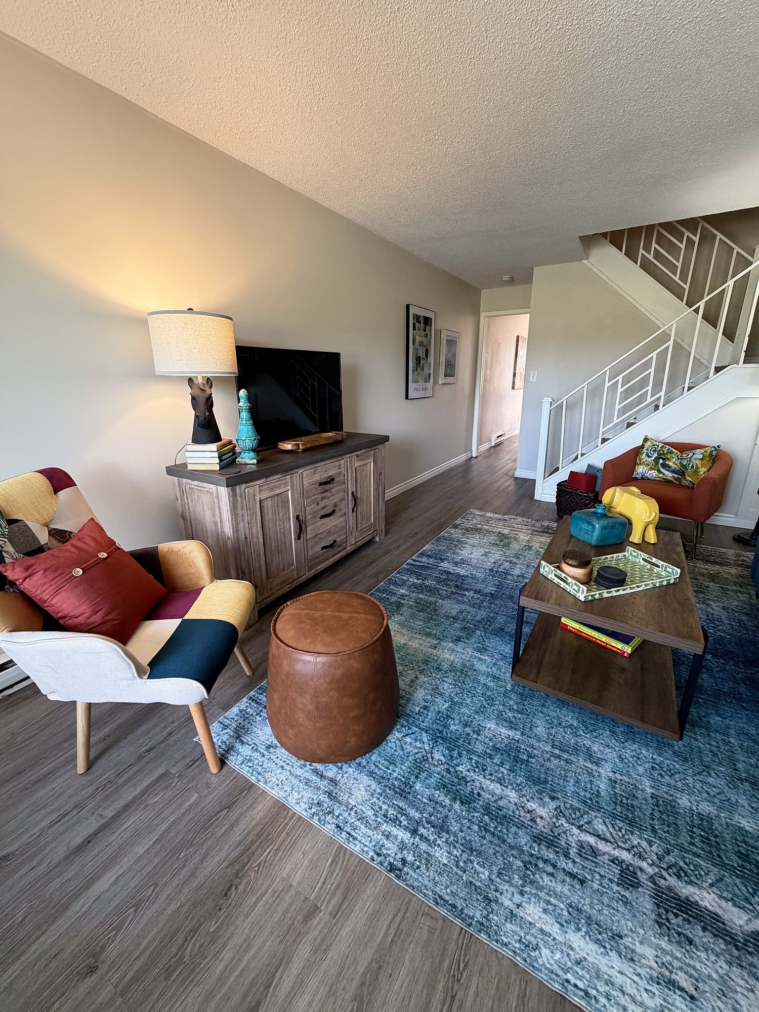 Living room with smart TV